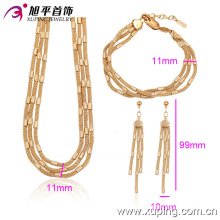 Lastest Design Gold Plated Bridal Jewelry Long Chain Set (61109)